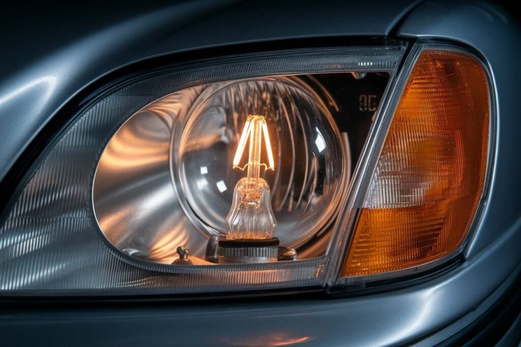 Front headlight bulb replacement