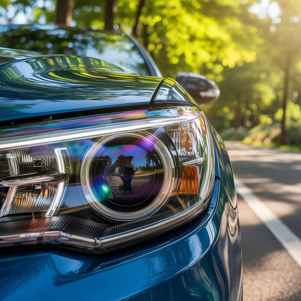 Headlight lens fade protection